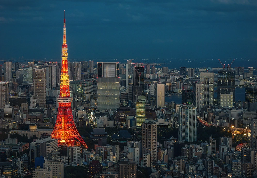 东京塔与城市夜景